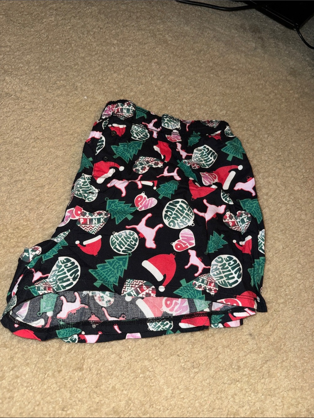 PINK Victoria's Secret Black Holiday Sleep Shorts